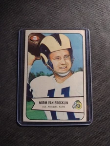 1954 Bowman  #8 Norm Van Brocklin Los Angeles Rams  A Nice VG READ - Picture 1 of 3