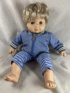 American Girl Bitty Baby Twin Boy Doll 15" Blonde Blue Eyes Tagged Track Outfit - Picture 1 of 14