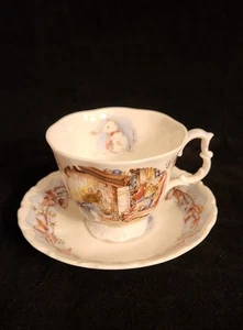 Vimtage Royal Doulton Brambly Hedge Winter Tea Cup & Saucer Cute Mice Scenes - Picture 1 of 11