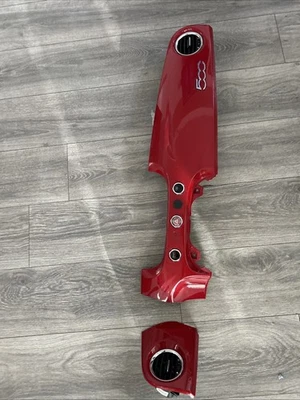2012-2017 Fiat 500C Dash Trim Bezel Panel With Vents Red Color Dashboard OEM 2PC - Image 1 of 4