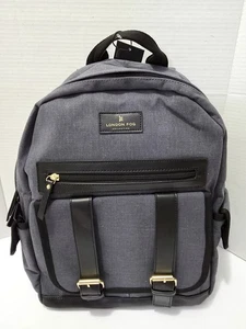 Mochila de Lona London Fog Collection Gris Unisex Adulto - NUEVA CON ETIQUETAS - Imagen 1 de 6