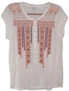 Top túnica boho bordada Sundance talla mediana India campesina cottagecore usado en excelente estado  - Imagen 1 de 11