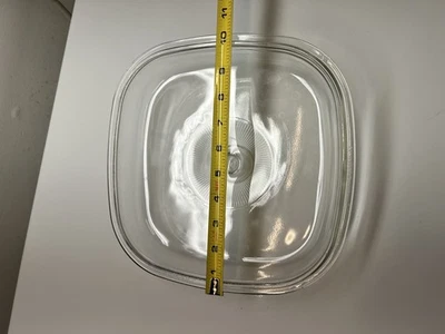 Vintage Pyrex Clear Glass 10 3/8" Square Casserole Lid A12C A-12-C - Image 1 of 4