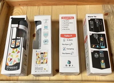 Pressa Bottle Lot Of 4 In Charcoal New In Box - Image 1 of 2