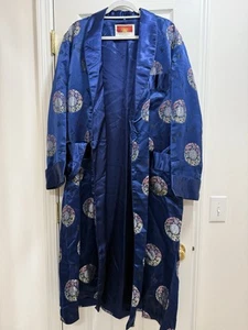 Vintage oriental smoking jacket with regal dragon embroidery size 46/14 New - Picture 1 of 16
