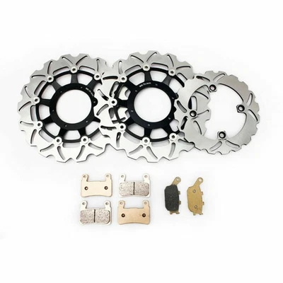 Rotores de freno delanteros traseros pastillas de discos para Honda CBR 600 F4i CBR 600 F 2001-2006 05 Foto 1 de 4