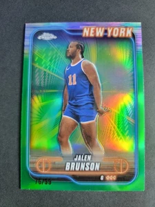 Jalen Brunson 2024-25 Topps cromo baloncesto refractor verde/99 - Imagen 1 de 2