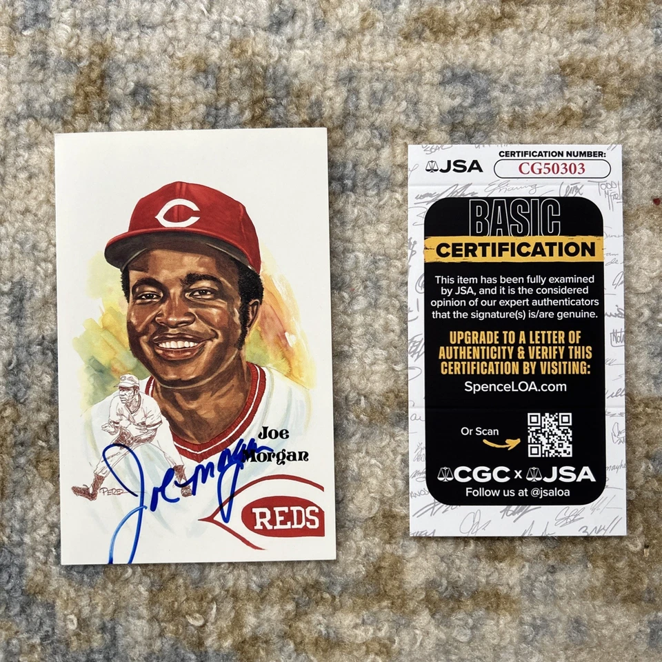 Joe Morgan Autograph Perez Steele Postcard Signed JSA Authenticated - Image 1 of 4