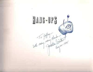 JONATHAN WINTERS Signed Original Surrealist Drawing in his Monograph "Hang-Ups"  - Picture 1 of 3