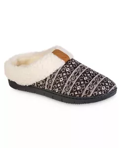 Women's Fairisle Knit Braelyn Hoodback Slippers - Size medium 7-8 - Picture 1 of 6