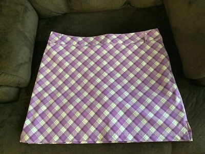 Skort de golfe feminino Alulr tamanho 10 excelente estado cor principal aparência roxa - Imagem 1 de 4