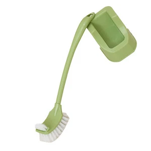 (Vert)Wc Brosse De Plastique Double Face Tête De Brosse De Toilettes Épurate FR - Bild 1 von 12