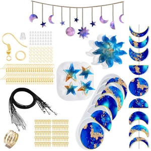 Moon Phase,Sun Resin Epoxy Mould Star Full Moon Silicone Mold kits for DIY Decor - Picture 1 of 18