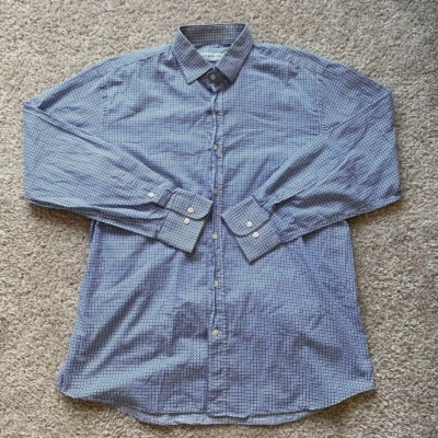 Etro Shirt Mens 42 Milano Spa Long Sleeve Blue Geometric Button Up Italy - Image 1 of 4