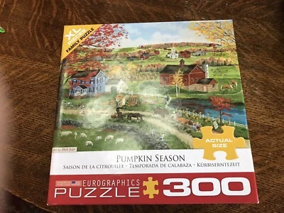EUROGRAPHICS PUMPKIN Season 300 Large Piece Jigsaw Puzzle Complete very EUC - Image 1 of 2