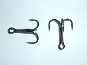 100 Mustad KVD-Elite Round-Bend 1X Treble Hooks (Size 8) TR78NP-BN UltraPoint  - Picture 1 of 7