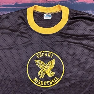 VTG 70s Champion Shirt Mesh Ringer Jersey Basketball Bethlehem Catholic Mens M - Picture 1 of 11
