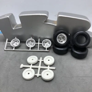CNOTE 4 NASCAR Stock Car RACE WHEELS Goodyear SLICKS BACKS 1:24 LBR Model Parts - Picture 1 of 6