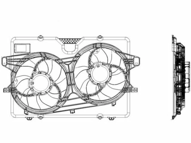 TYC Radiator Fan Assembly fits Mercury Mariner 2008-2011 3.0L V6 72XNNC - Image 1 of 1