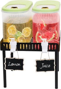 2 Pack Lemonade Dispenser Plastic Drink Spigot Fridge Dispensers Parties Design - Picture 1 of 1