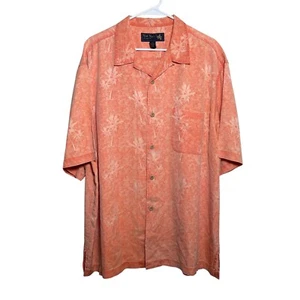Nat Nast Hemd Herren XL 100% Seide Rosa Knopfleiste Freizeit Blumen Kurzarm Oberteil - Bild 1 von 8