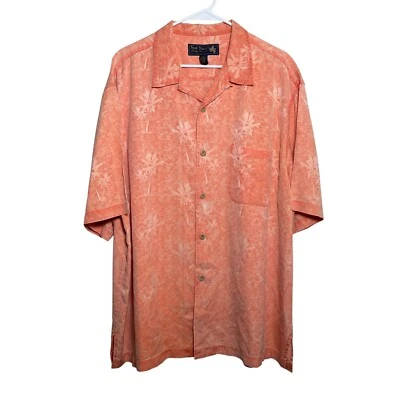 Nat Nast Shirt Men's XL 100% Silk Pink Button Up Casual Floral Short Sleeve Top - Image 1 of 4