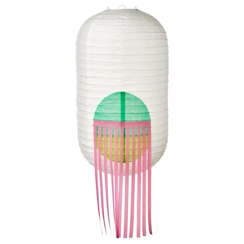 IKEA OMSESIDIG White Green Pendant Lamp Shade 205.463.92