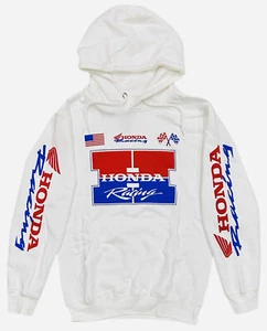 Honda Racing Team Men's Track Time Hoodie Sweatshirt in White - Picture 1 of 3