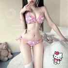Ensemble bikini rose Hello Kitty maillot de bain été plage culotte mode ensemble sexy