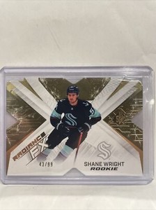 2022-23 UD SPX Hockey Shane Wright Radiance FX Gold 43/99 Card #RFX-61 Kraken