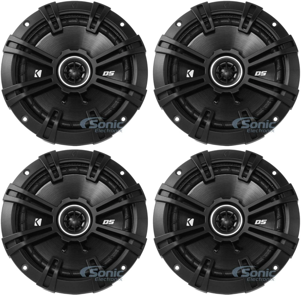 4) KICKER 43DSC6504 DSC650 6.5" 240W 4-Ohm 2-Way Car Coaxial Stereo Speakers