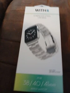 Apple Watch Band WITHIT Stainless Steel Link Band Silver 38MM/41MM New - Picture 1 of 16