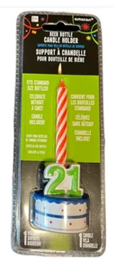 Birthday Beverage/Bottle Candle; 21st Birthday, Birthday Party Cheers! - Picture 1 of 1