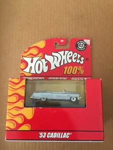 HOT WHEELS 100 % 53 CADILLAC CONVERTIBLE 40th ANNIVERSARY B47 - Picture 1 of 8