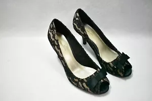 Scarpe Liz Claiborne tacchi nero pizzo taglia 8 da donna nuove - Foto 1 di 8