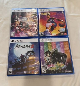 Pre-owned PlayStation PS5 LOT of 4 Games: NBA 2K23, Aragami 2, Demon Slayer + - Picture 1 of 2