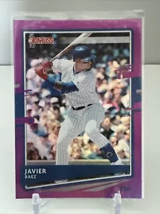 2020 Panini Donruss Holo Purple Javier Baez #90 - Picture 1 of 2