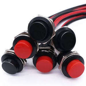 /6Pcs SPST Momentary Push Button Switch AC250V/3A AC125V/6A Mini Off(On) on Blac - Picture 1 of 12