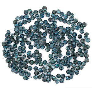 Natural Loose Diamonds Round Shape Blue Color SI1 VS1 Clarity 25 Pcs Lot Q23