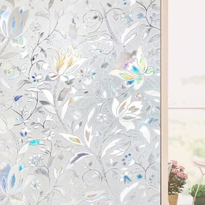 Tulip Privacy Window Film Bubble Free Self Adhesive Etched Privacy Glass Vinyl - Picture 1 of 29