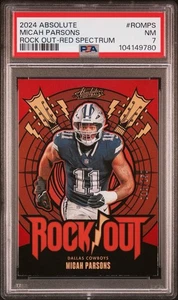 2024 Panini Absolute Rock Out Orange Spectrum /75 Micah Parsons #RO-MPS PSA 7 - Picture 1 of 3