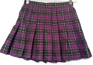 Minifalda plisada gótica a cuadros para mujer talla XS colegiala punk grunge preppy Y2K - Imagen 1 de 8