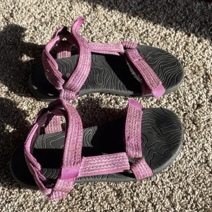 Teva Hurricane 3 Sandalen Jugend Gr. 1 Metallic Silber Riemchen Wandern Wasser - Bild 1 von 4