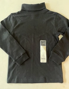 NEU! Kinder 4T Unisex Marke SONOMA 100% Baumwolle schwarz Langarm ROLLKRAGEN Oberteil - Bild 1 von 3