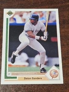 1991 Upper Deck - Deion Sanders New York Yankees # 352 MLB Baseball Card - Picture 1 of 2