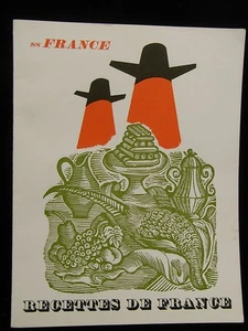 🇫🇷 ALTE MENÜTÜR PAQUEBOT FRANKREICH CGT REZEPT SS FRANKREICH - Bild 1 von 4