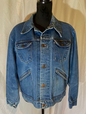 CHAQUETA A PRESIÓN VINTAGE MAVERICK 3J03M 14 OZ DENIM 4 BOLSILLOS LATERALES TALLA 46 BUEN ESTADO Foto 1 de 4