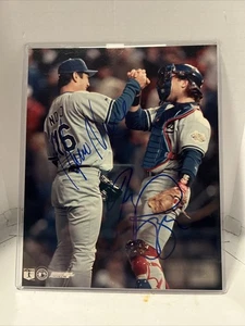 HIDEO NOMO And Mike Piazza 8x10 photo) vintage autograph With Coa - Picture 1 of 3
