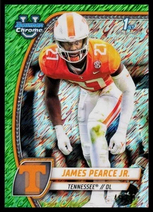 James Pearce Jr. 2024 Bowman University Chrome Green Shimmer Refractor /99 SN - Picture 1 of 2