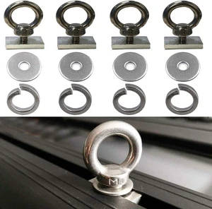 4 Stück Schwerlast Edelstahl Augenschraube Zurranker Kit für Dachträger - Bild 1 von 1
